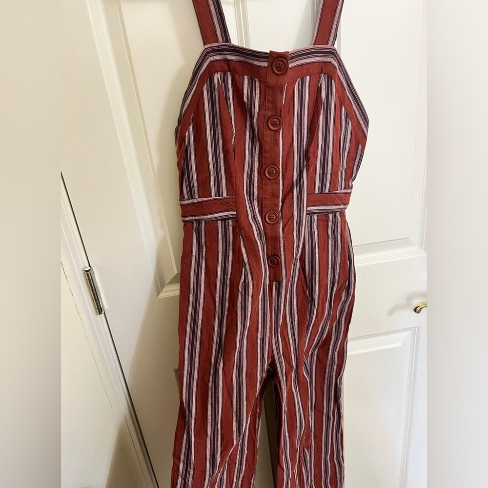 NWT Stripe Designer Jumpsuit